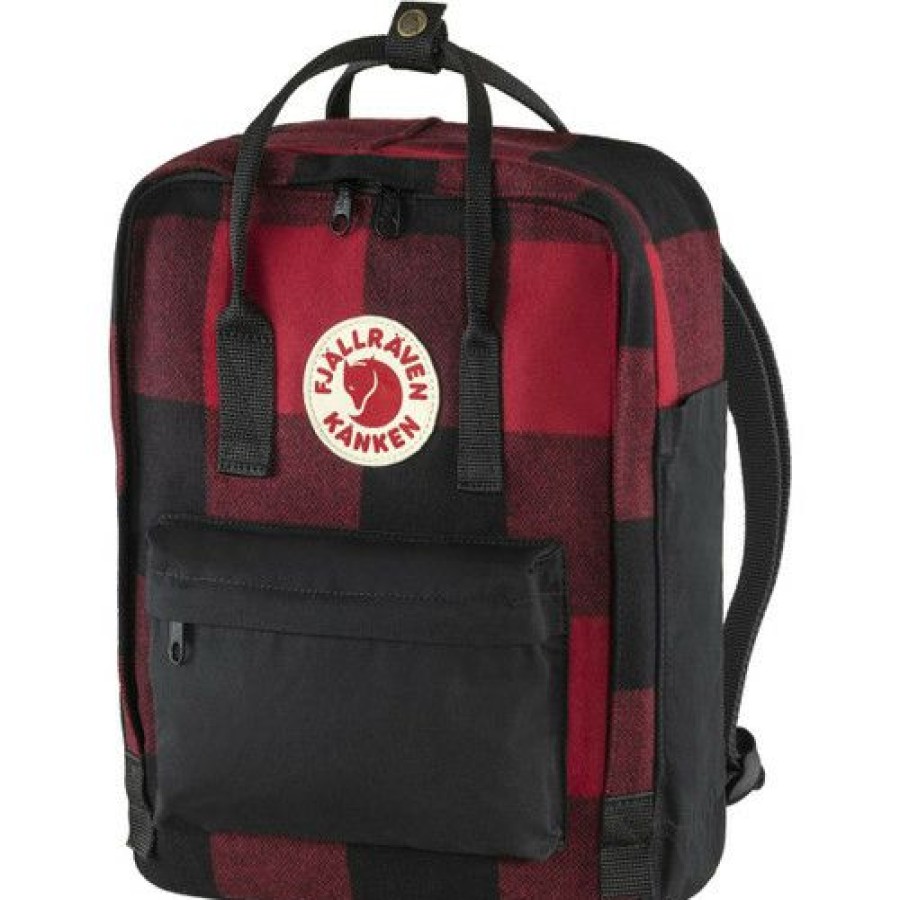 Backpacks * | Fjallraven Kanken Re-Wool Red / Black