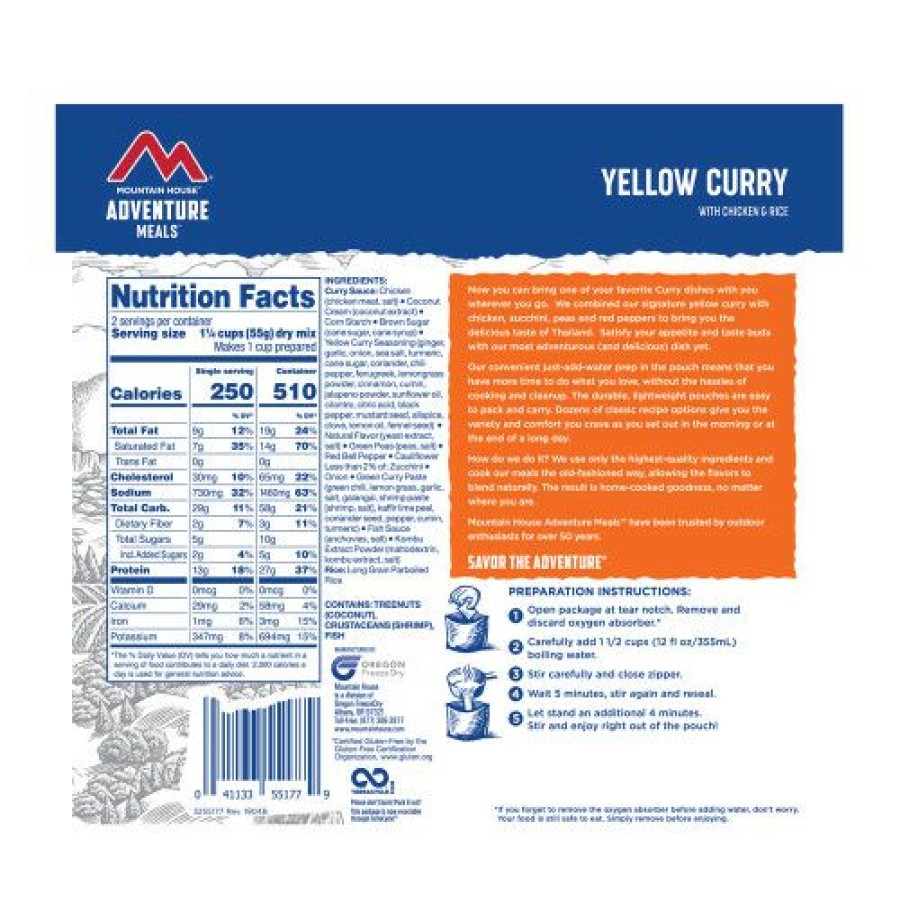 Kitchen * | Mountain House Yellow Curry With Chicken & Rice